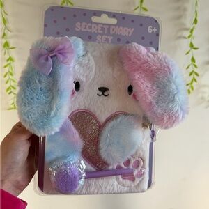 Plush Secret Diary Set - Pastel Pink & Blue